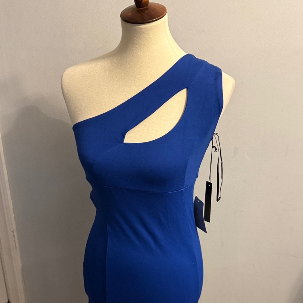 Felicity & Coco Vibrant Blue One-Shoulder Dress